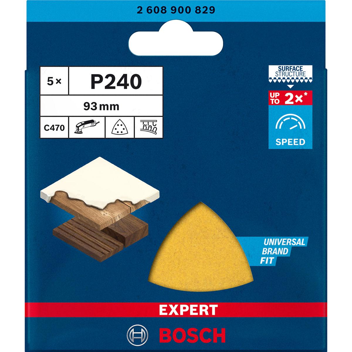 Bosch Professional  Expert C470 Schleifpapier für Deltaschleifer 93 mm G 240 5 Stück Bild 2