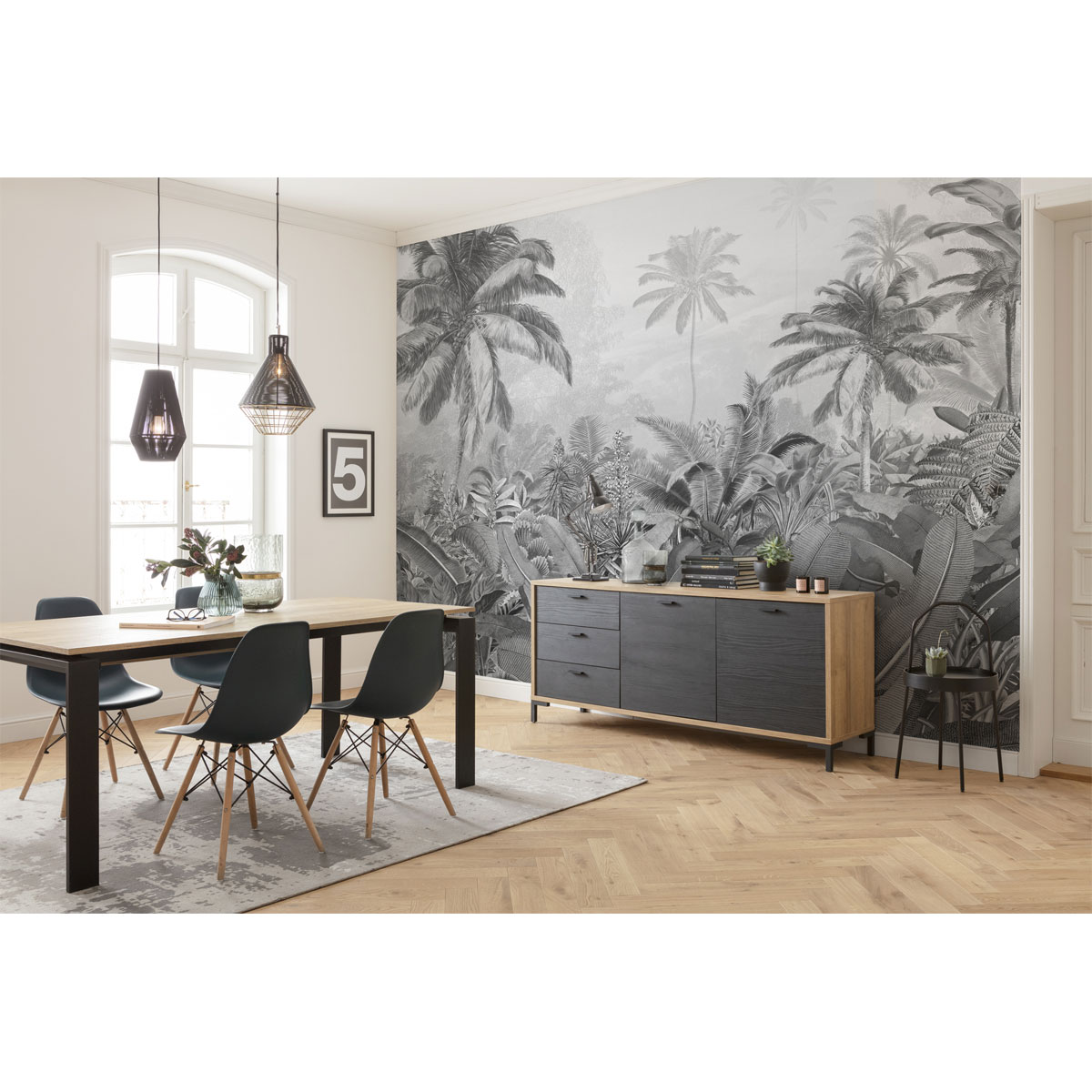 Komar  Vlies Fototapete Amazonia Black & White 400x250 cm Bild 9