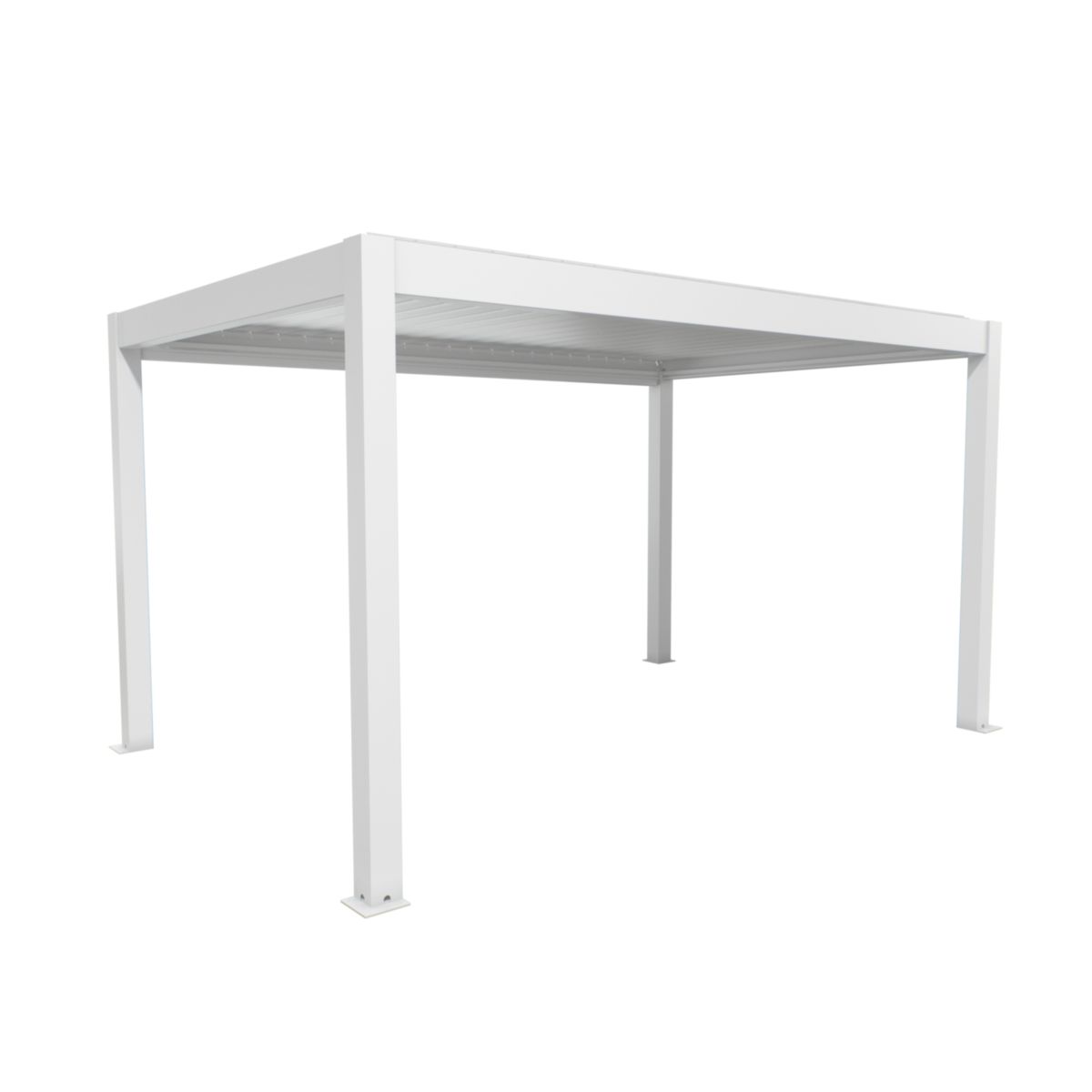 Biohort Pergola Gr. 4,5x3 weiss/silber-metallic 460x 312x 264 cm