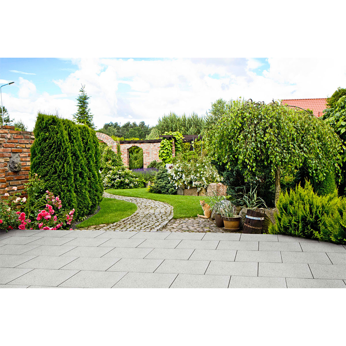 Terrassenplatte Dima wei-beige 60 x 40 x 3,5 cm Bild 3