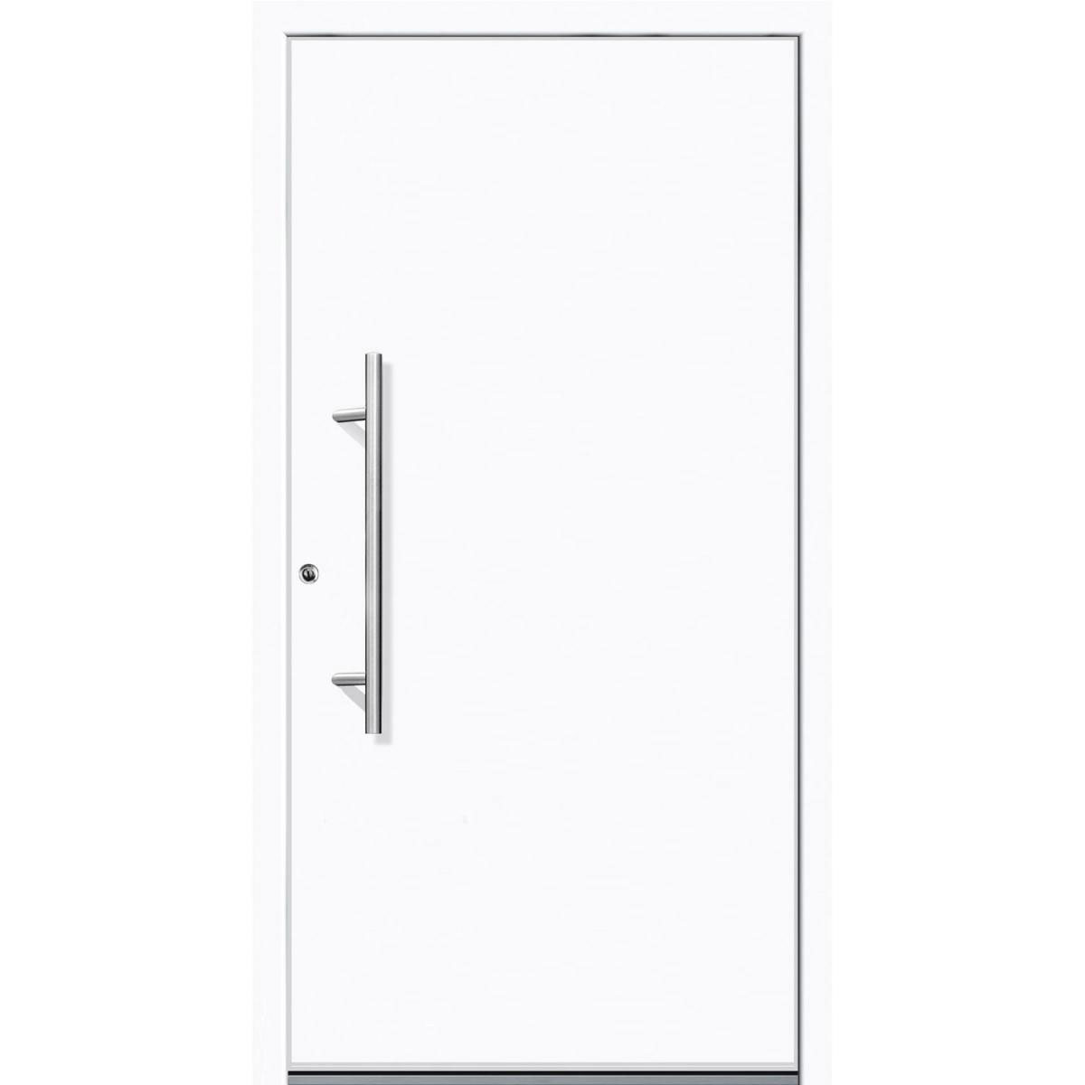 Aluminium Sicherheits-Haustür Latina Superior 60 mm weiß 100 x 210 cm Anschlag links inkl Griffset