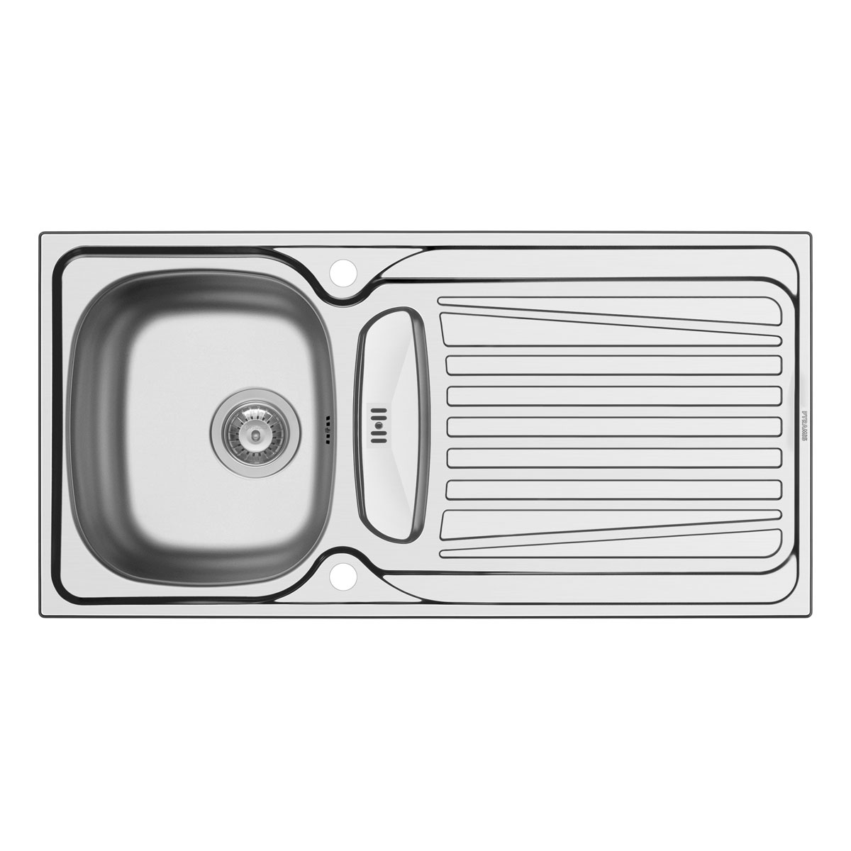 Pyramis  Edelstahl-Einbauspüle Sparta 100 x 50 cm 1 1/2B 1D