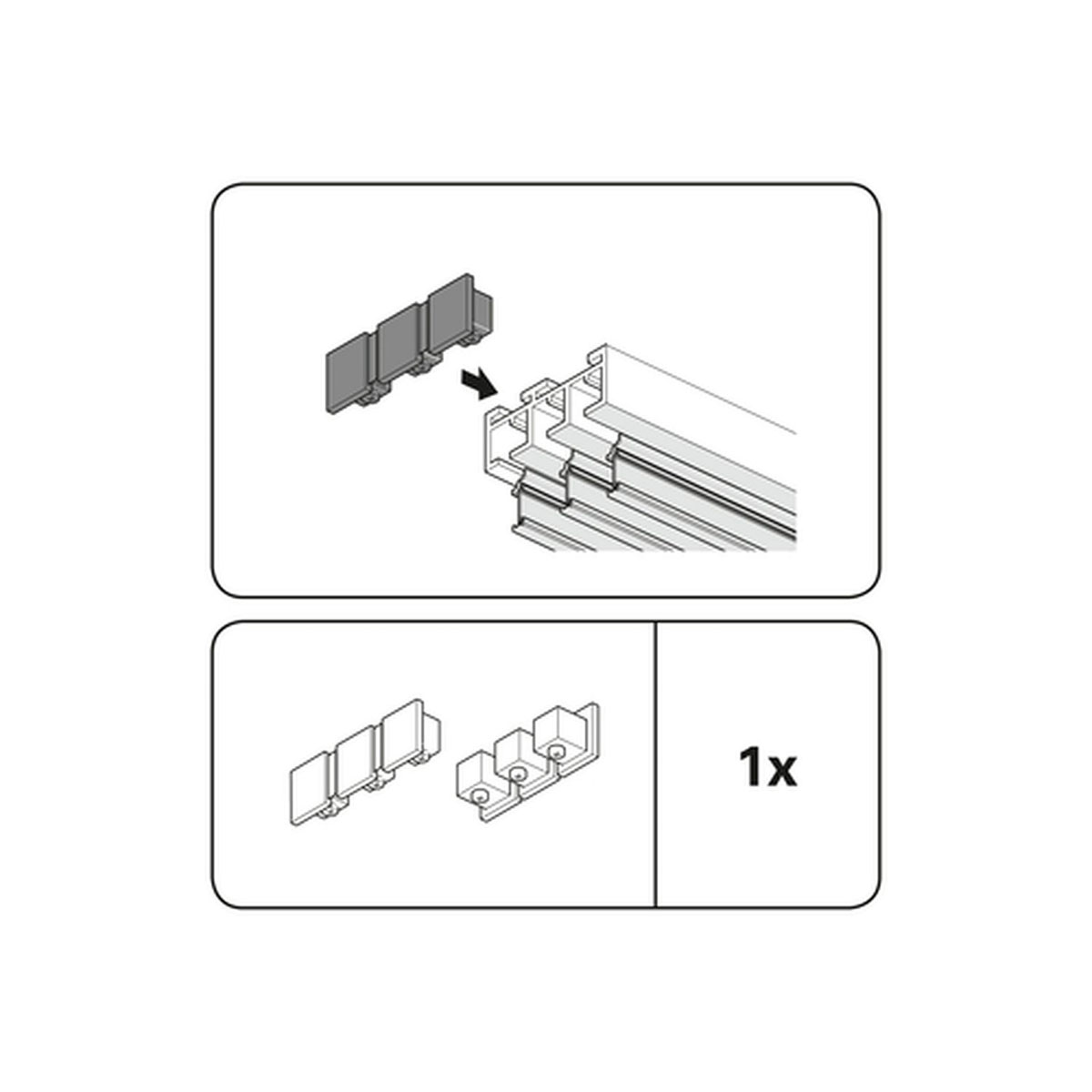 Gardinia Endstück für 3-läufige Schienen weiß Bild 4
