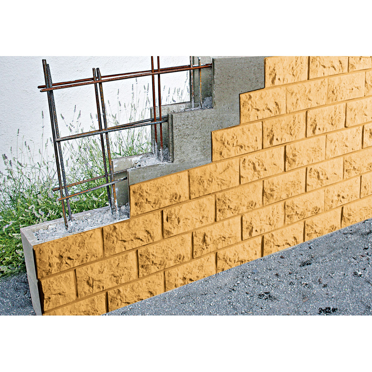 Lusit  Schalungsstein 50 x 25 x 24 cm grau Bild 5