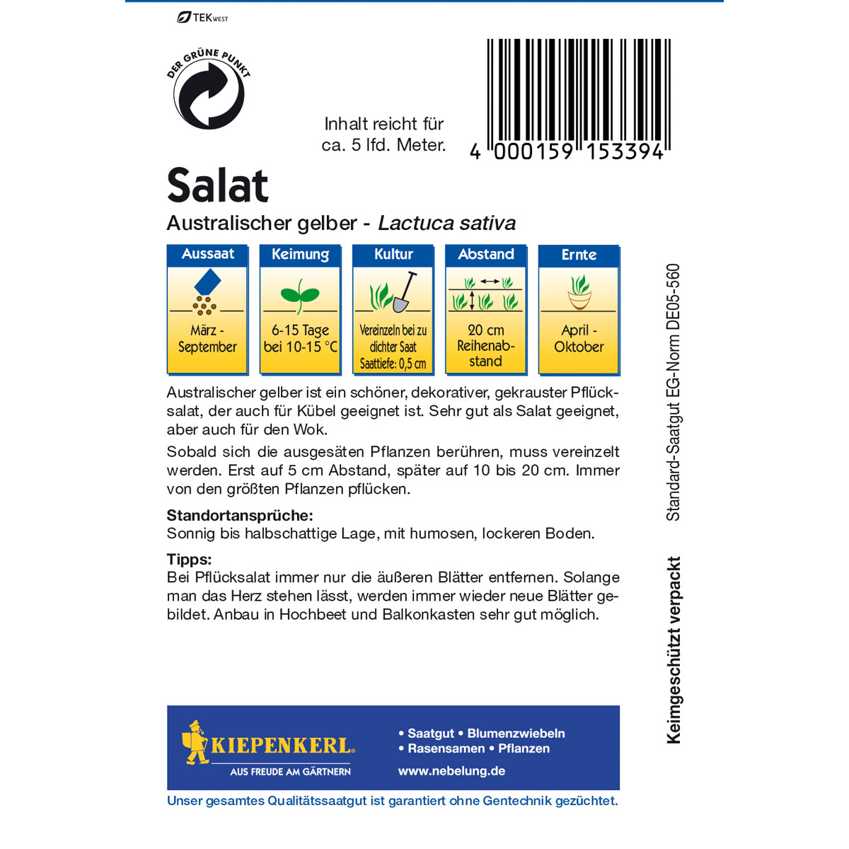 Kiepenkerl Salat Australischer gelber Bild 2