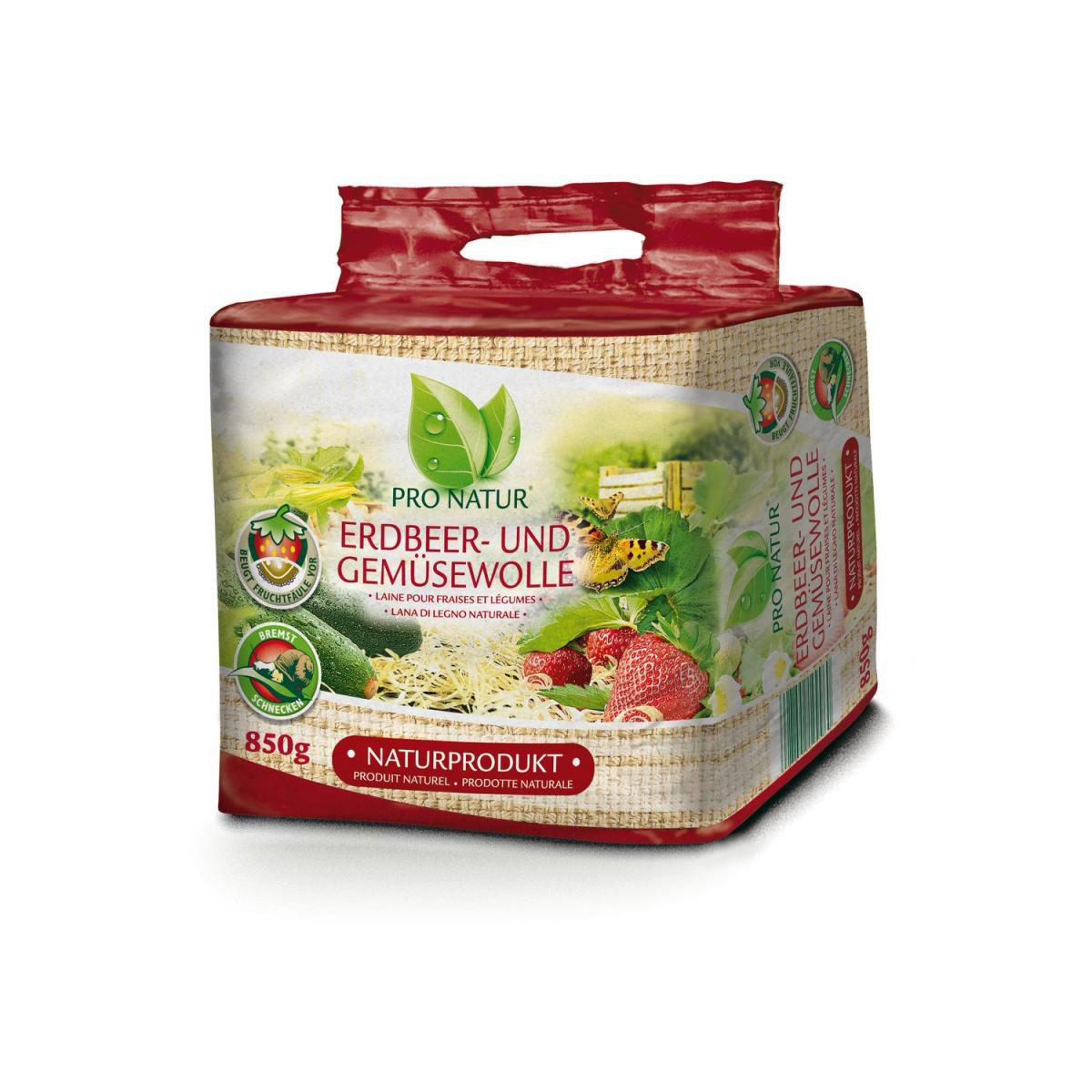 PRO NATUR Erdbeer- und Gemüsewolle 850g