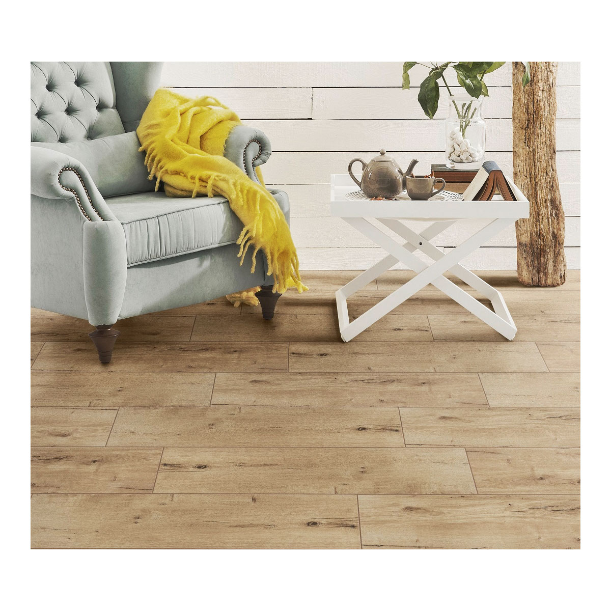 Feinsteinzeug Natural oak matt 22 x 91,5 x 0,82 cm Bild 2