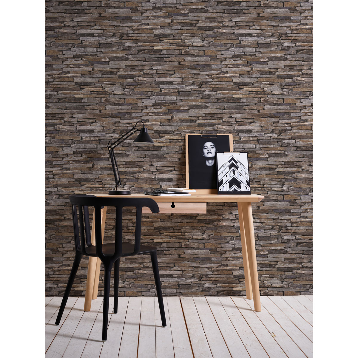 AS Creation  Vliestapete Elements Steinoptik Naturstein 3D braun 10,05m x 0,53m Bild 3