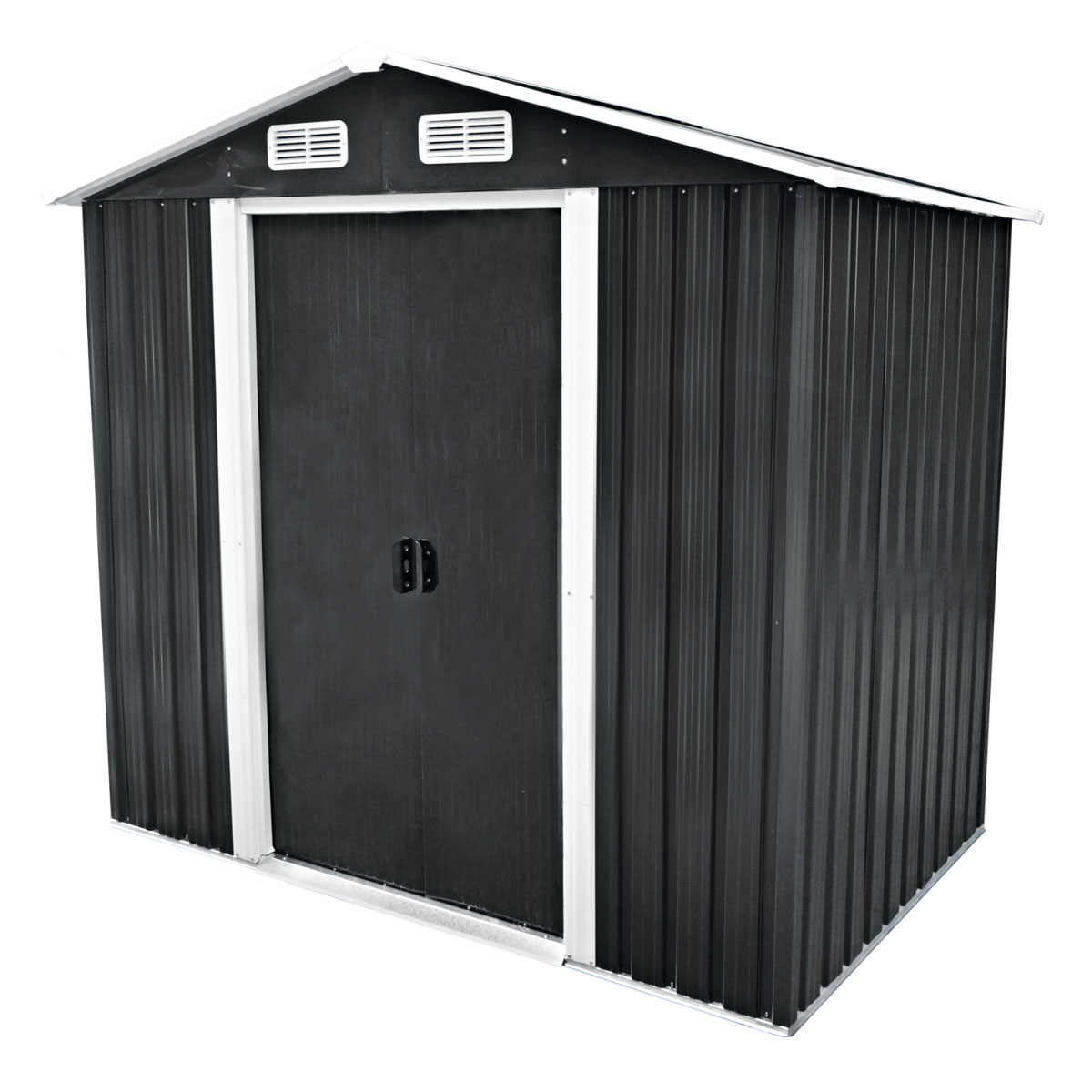 Durabil Gerätehaus Moritz carbon und weiß 204 x 186 x 132 cm Bild 1