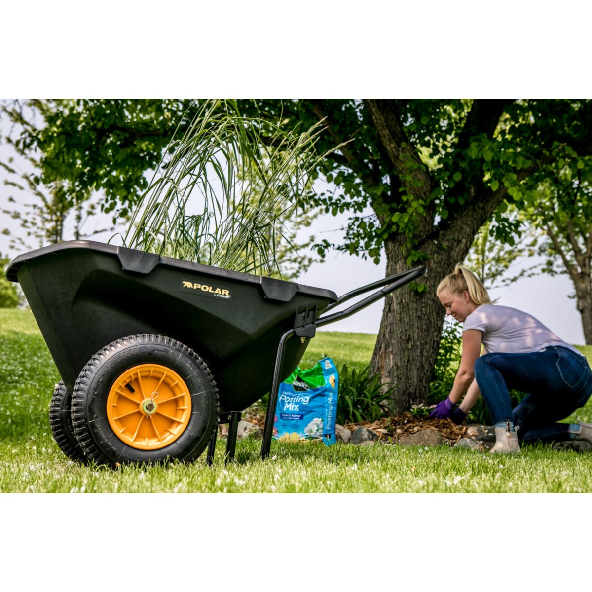 Polar Schubkarre Club Cart 198L 127x71x74cm