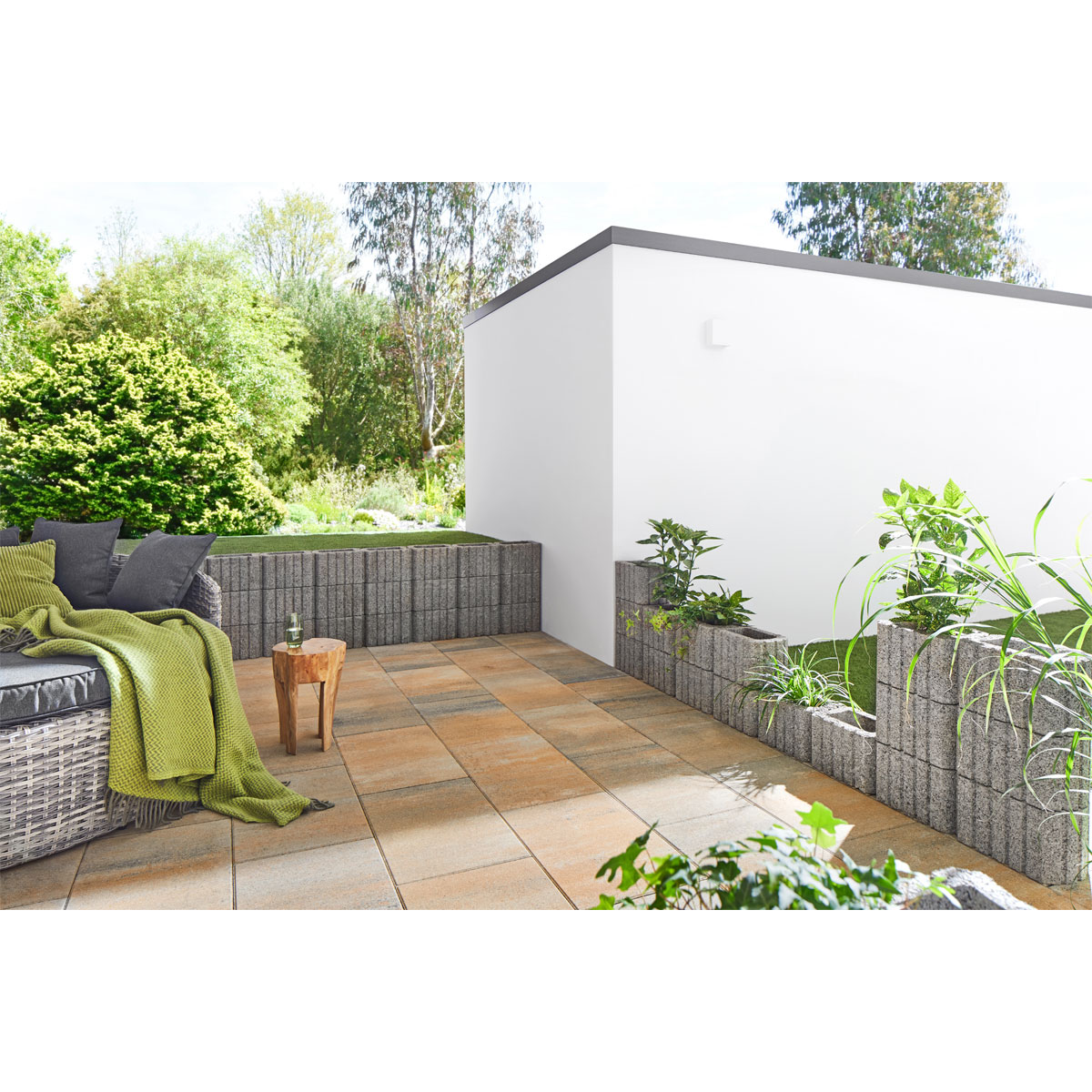 Terrassenplatte „Crescendo Trend“ 50x25x5 cm luna-muschelkalk Bild 2