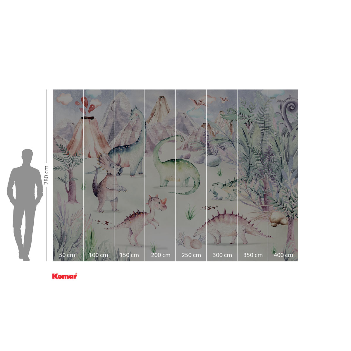 Komar  Vlies Fototapete Dino Playground 400x280 cm Bild 3