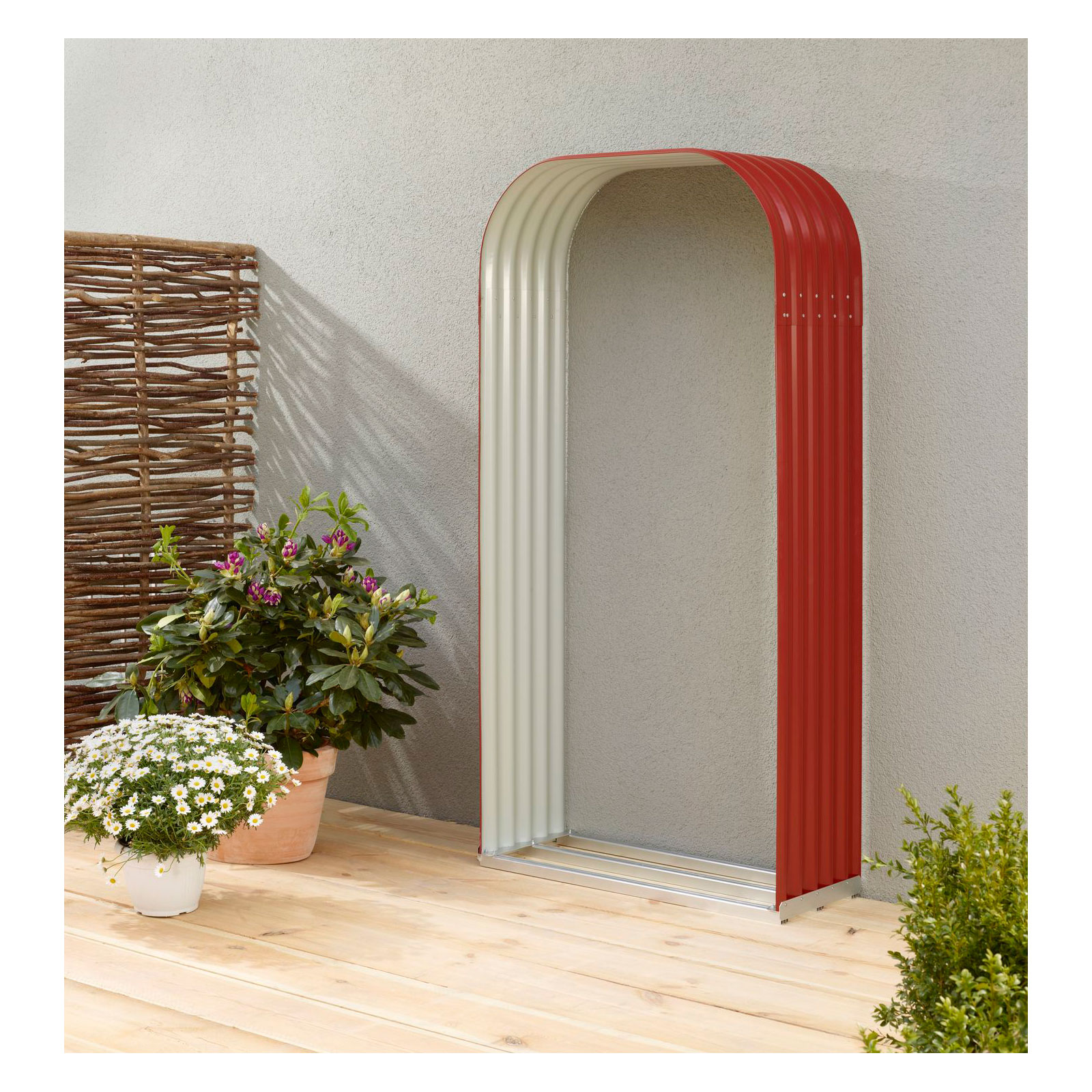 Vitavia Kaminholzregal Lignum 401 hoch rubin-rot Bild 1