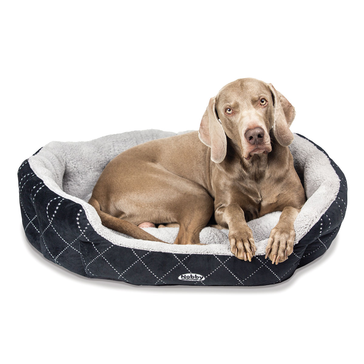 Nobby Komfort-Bett Ceno oval 45 x 40 x 19 cm schwarz/ grau Bild 2