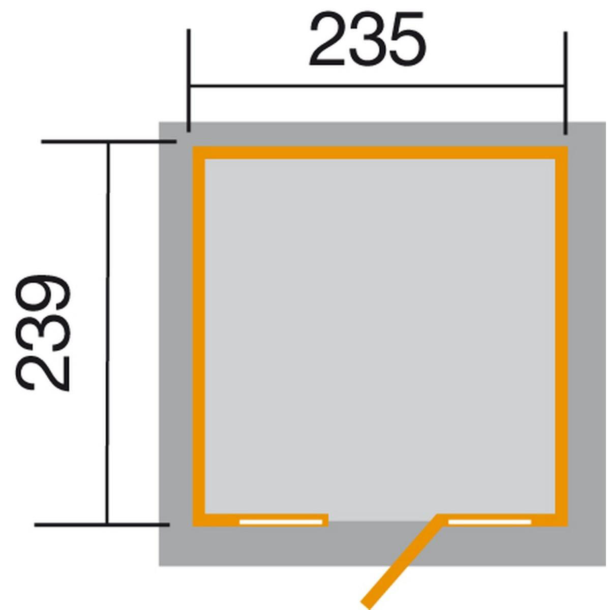 Weka Gartenhaus Panorama 172 Größe 1/2 mit Glastür 259 x 286 x 216 cm Bild 2