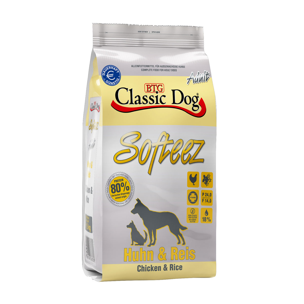 Classic Dog  Adult Softeez Huhn Reis 1,5kg