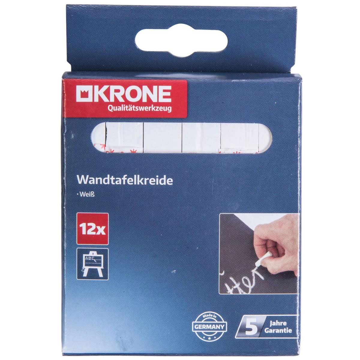 Krone  Wandtafelkreide weiß 12 St.