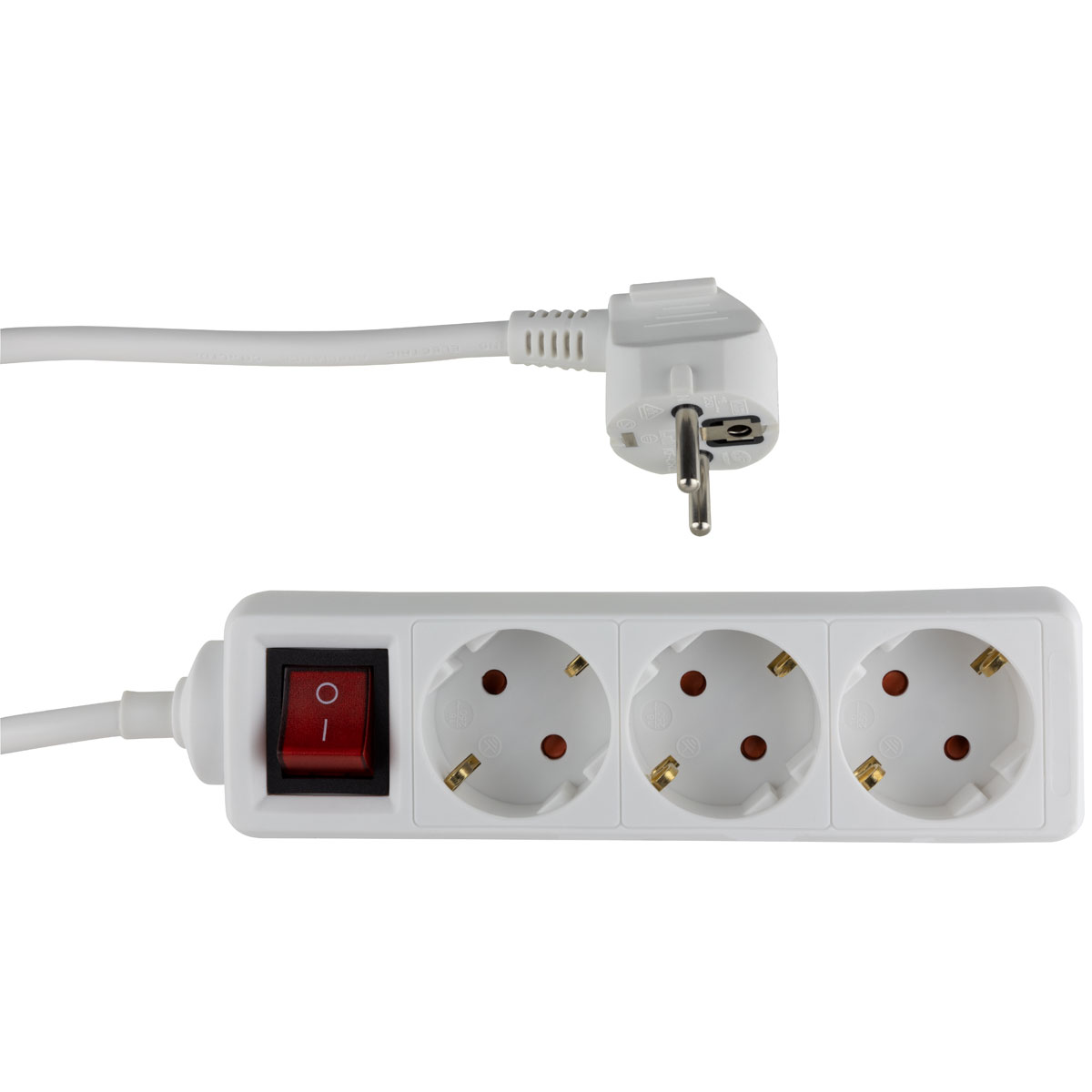 REV Ritter Steckdosenleiste Standard 3-fach mit Schalter 1,4 m weiß