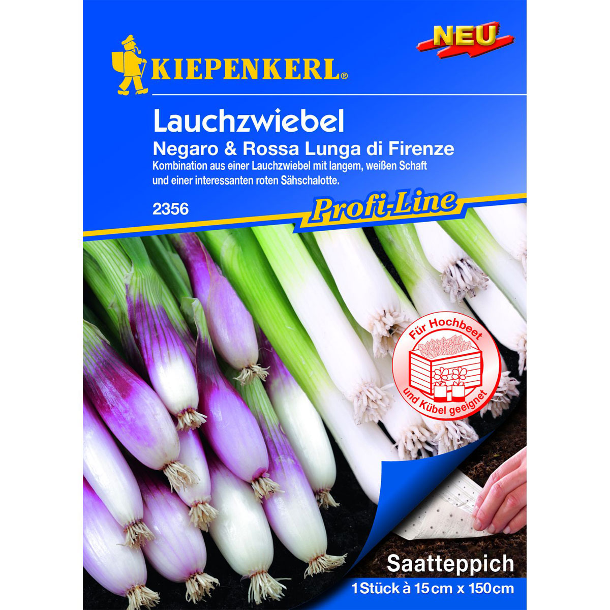 Kiepenkerl Lauchzwiebel Negaro Rossa Lungo di Firenze Saatteppich Bild 1