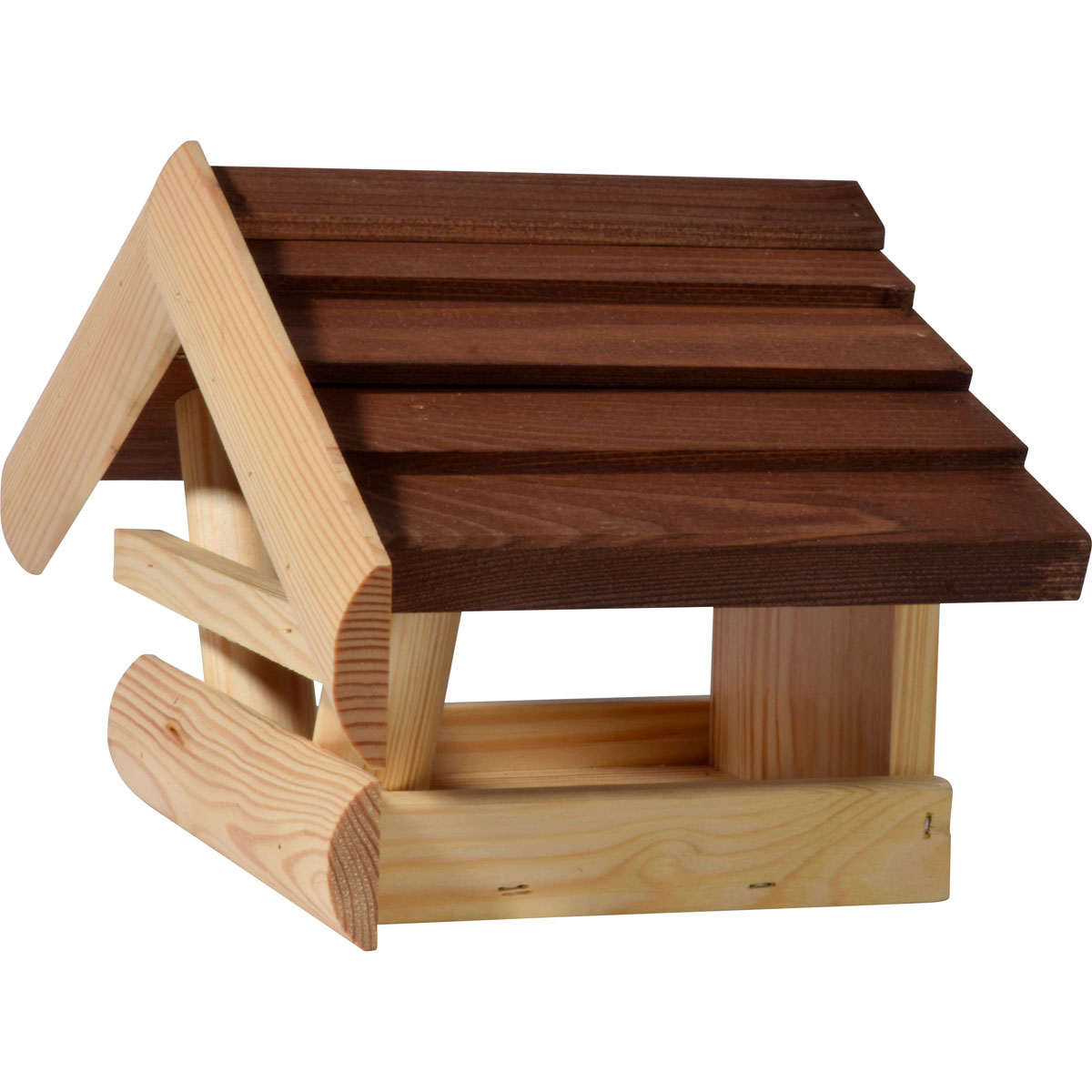 Vogelfutterhaus zum Aufhängen 36 x 20 x 20 cm Kiefer Braun Bild 4