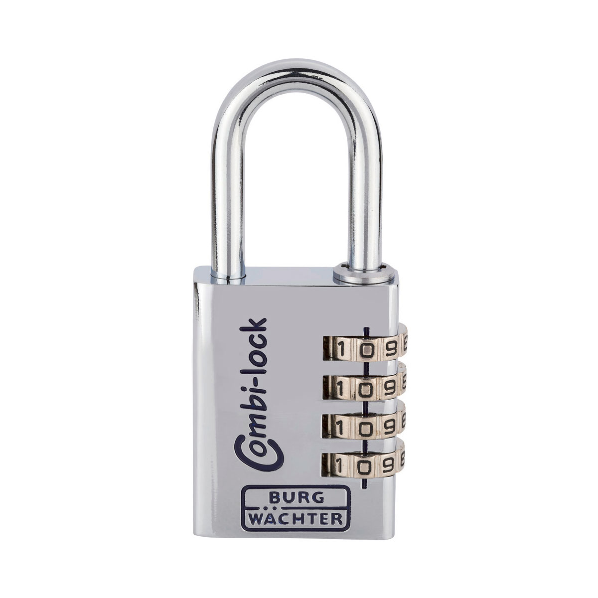 Burg Wächter Zahlen-Vorhängeschloss Combi 90 40 Chromo 39,8 x 90,2 x 15,7 mm Bild 1
