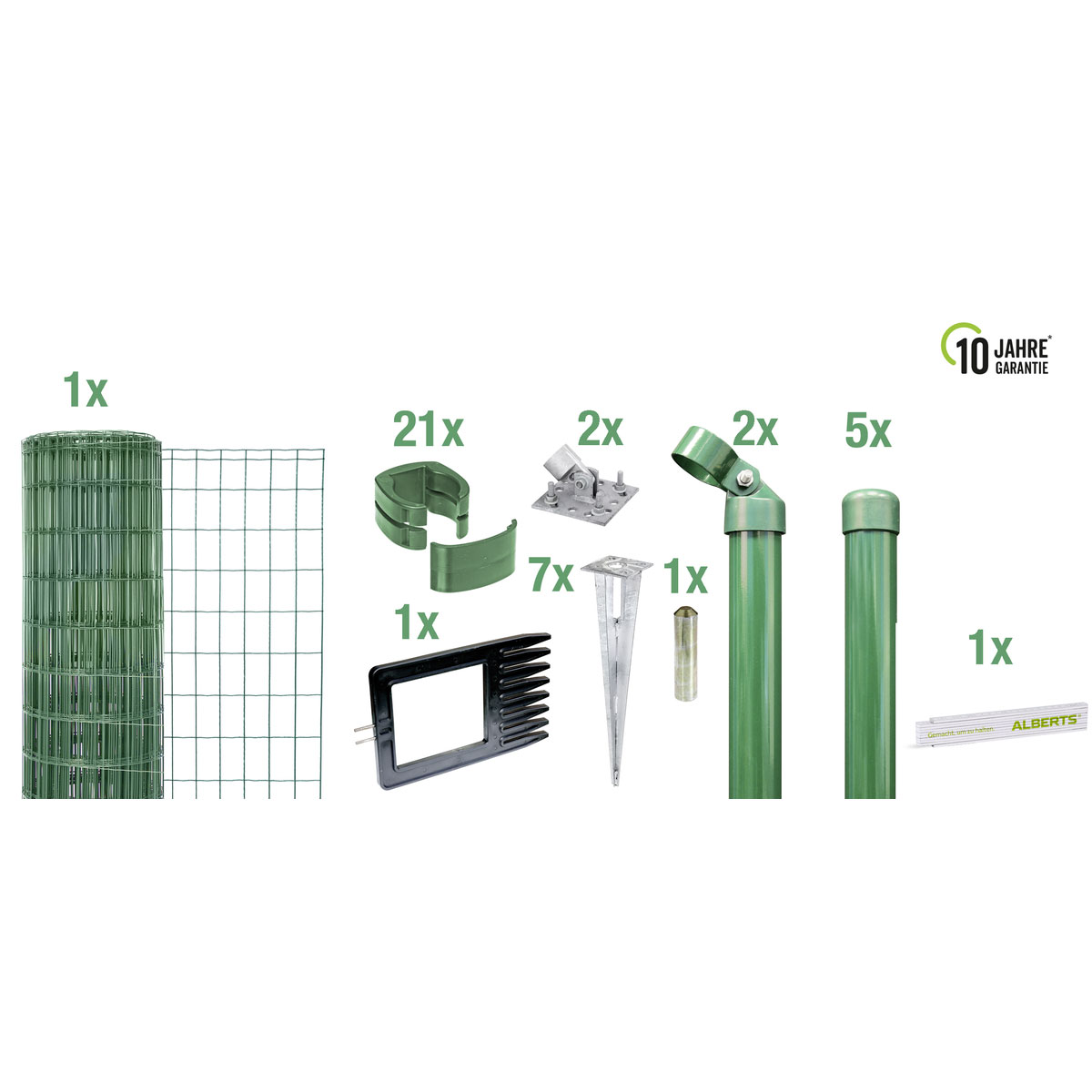 GAH Alberts Set Fix-Clip Pro grün 1000x122 cm