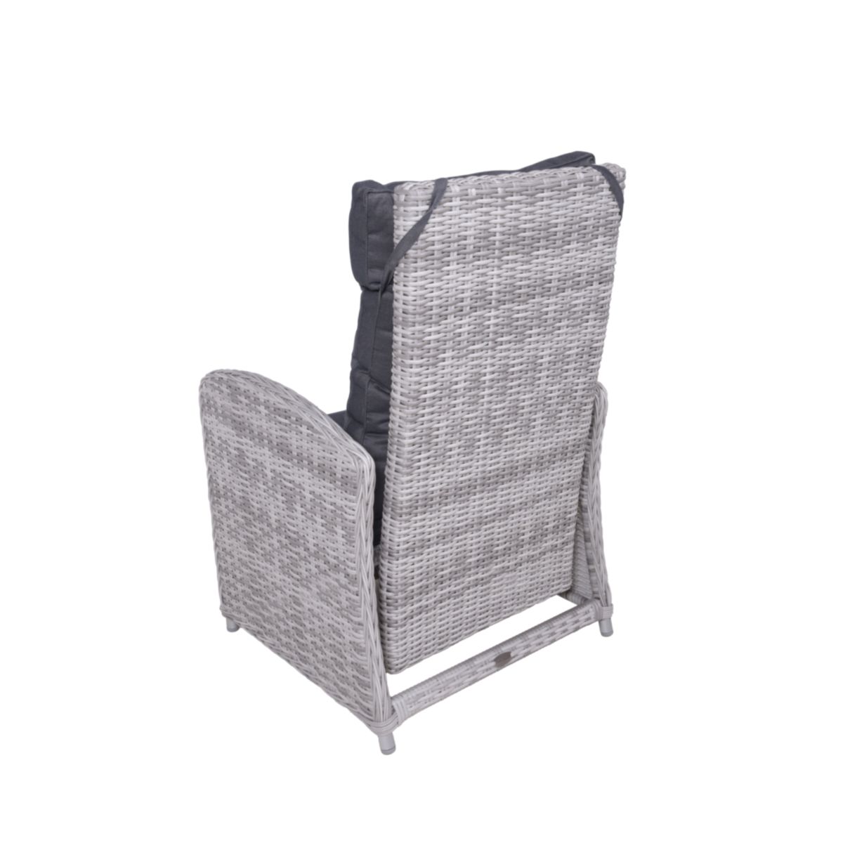 Garden Pleasure Tischgruppe LYON, 6-tlg., grau Alu / Kunststoffgeflecht, halbrund Bild 4