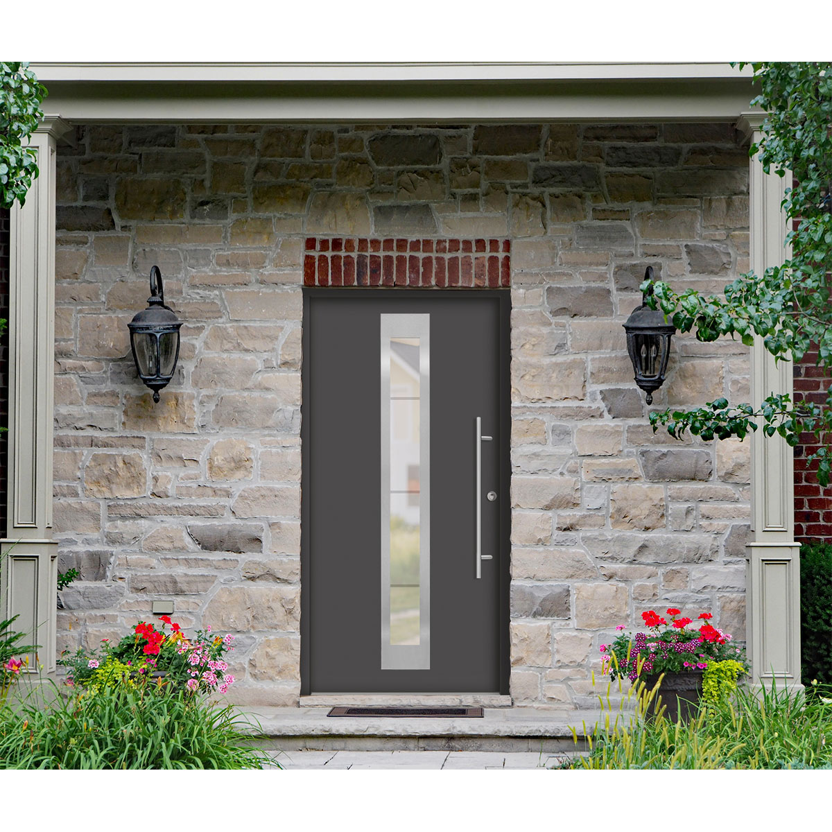 SplenDoor  Premium-Haustür Passivedoor Malmo RC2 energiesparend einbruchsicher anthrazit 100 x 210 cm rechts Bild 2