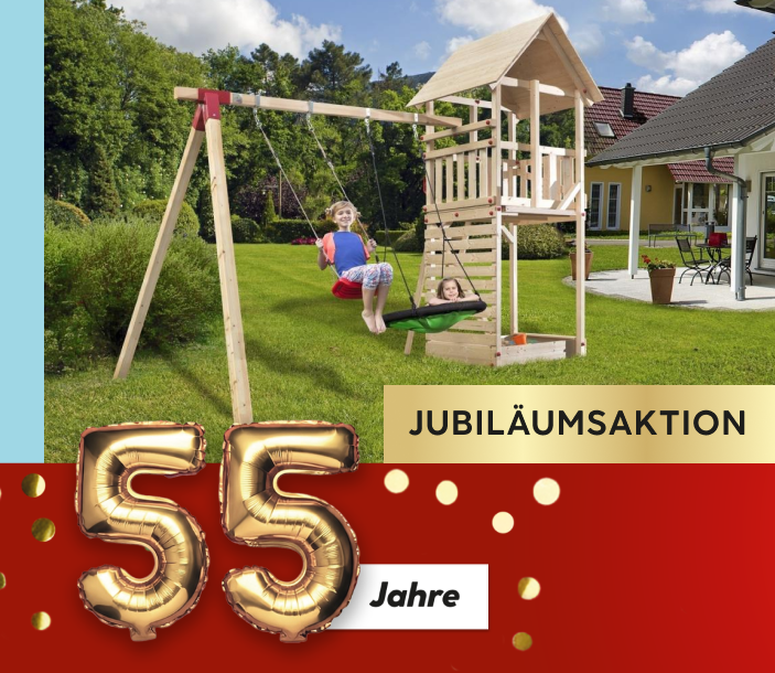 Versandkostenfreie Lieferung ausgewählter Kinderspielgeräte für Ihren Garten