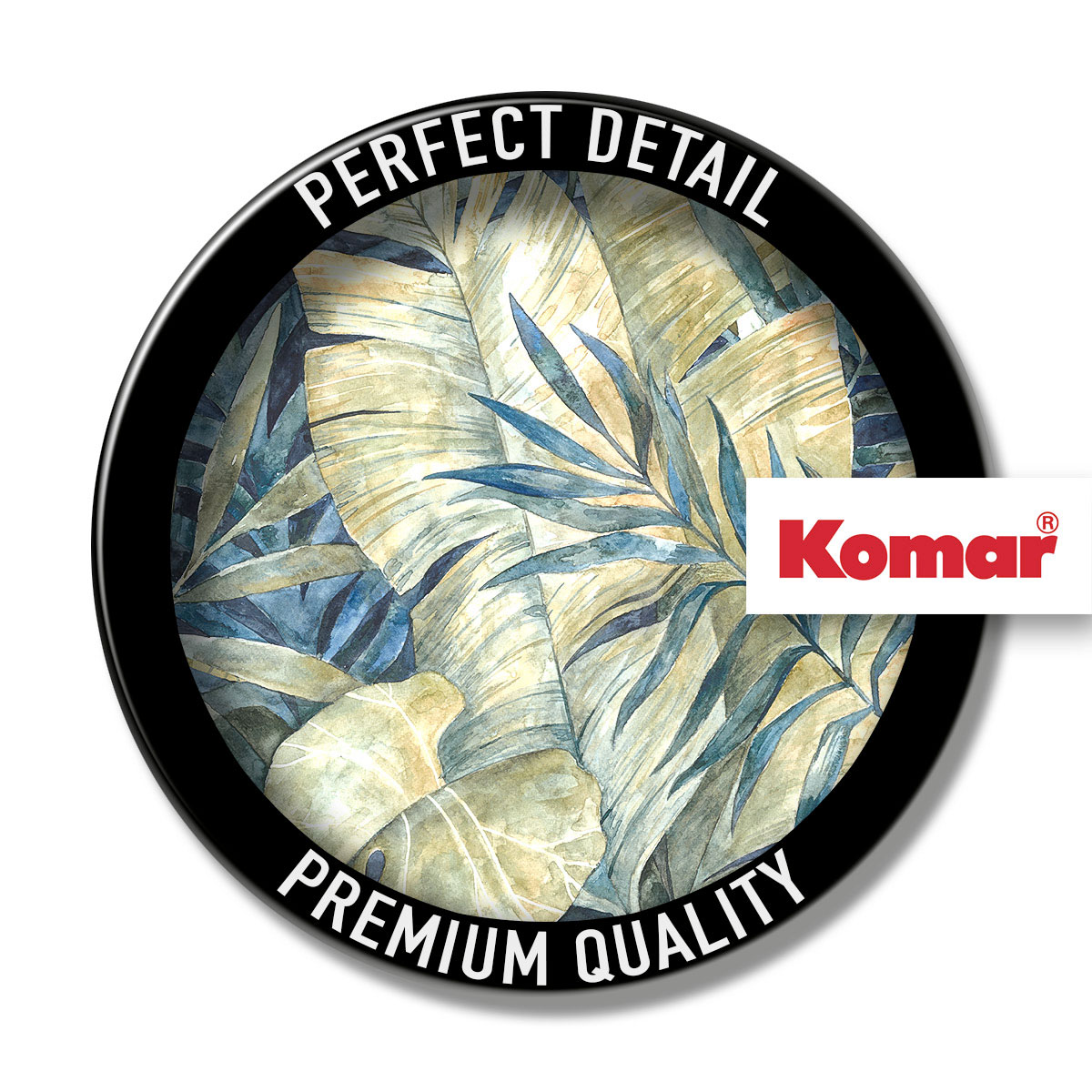 Komar  Selbstklebende Vlies Fototapete rund Feuilles Tropicales Durchmesser 125 cm Bild 3