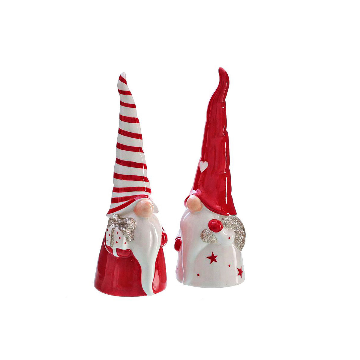 Wichtel weiß/rot Dolomit 9 x 9 x 26,5 cm 2 fach sortiert