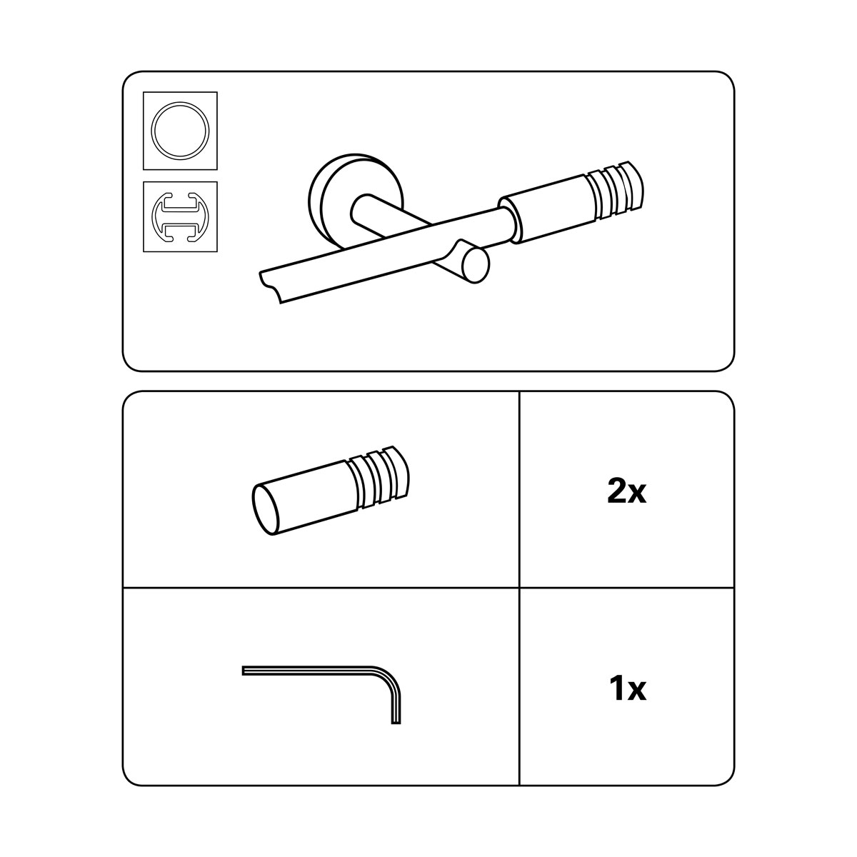 Gardinia Endknopf Kira Zylinder silber Durchmesser 19 mm 2 Stück Bild 2