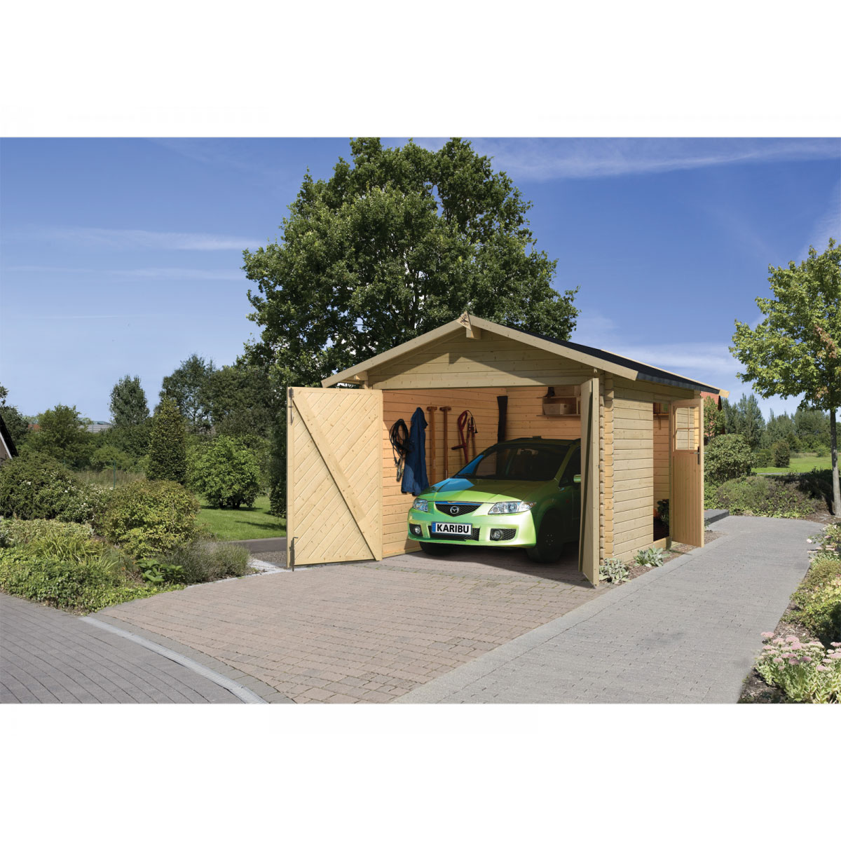 Karibu Blockbohlengarage 28 mm