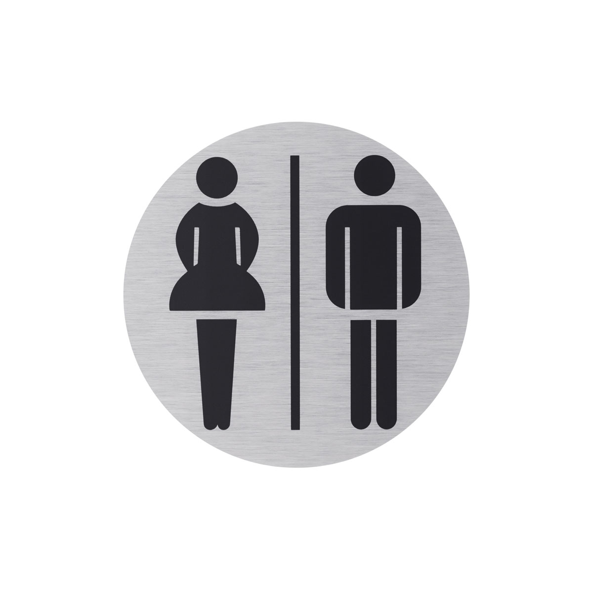 Metafranc Hinweisschild WC Damen und Herren Aluminium grau