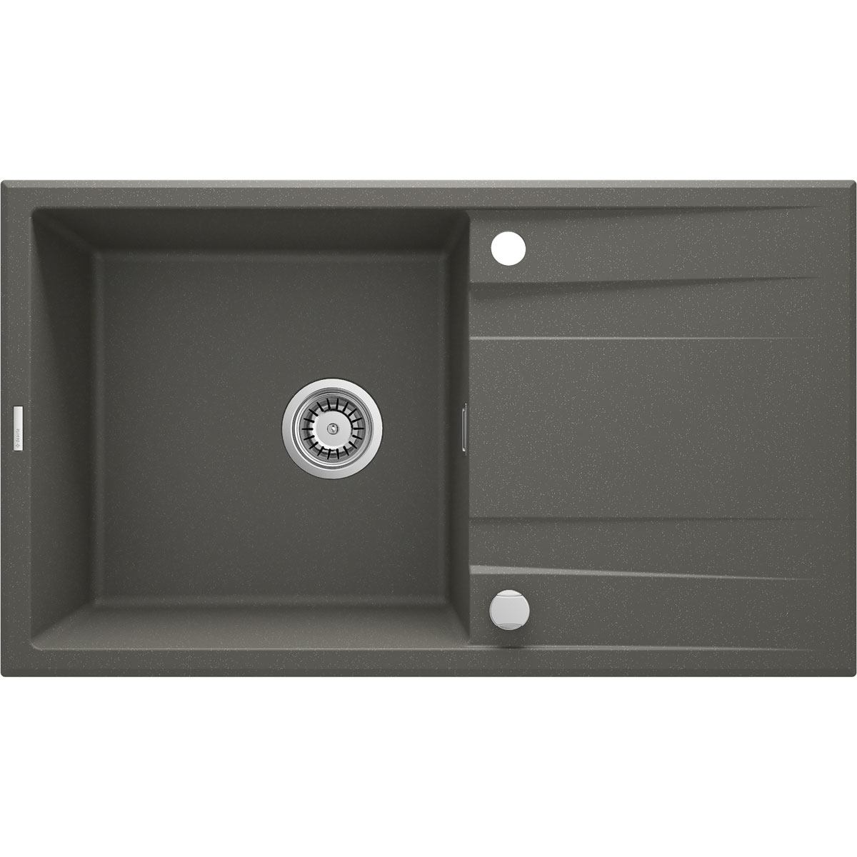 deante  1 Becken Granitspüle ERIDAN mit Abtropffläche anthrazit metallic