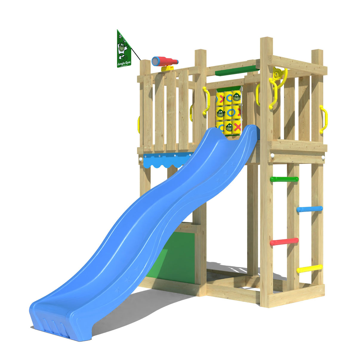 Jungle Gym Spielturm TrailRutsche blau Bild 2