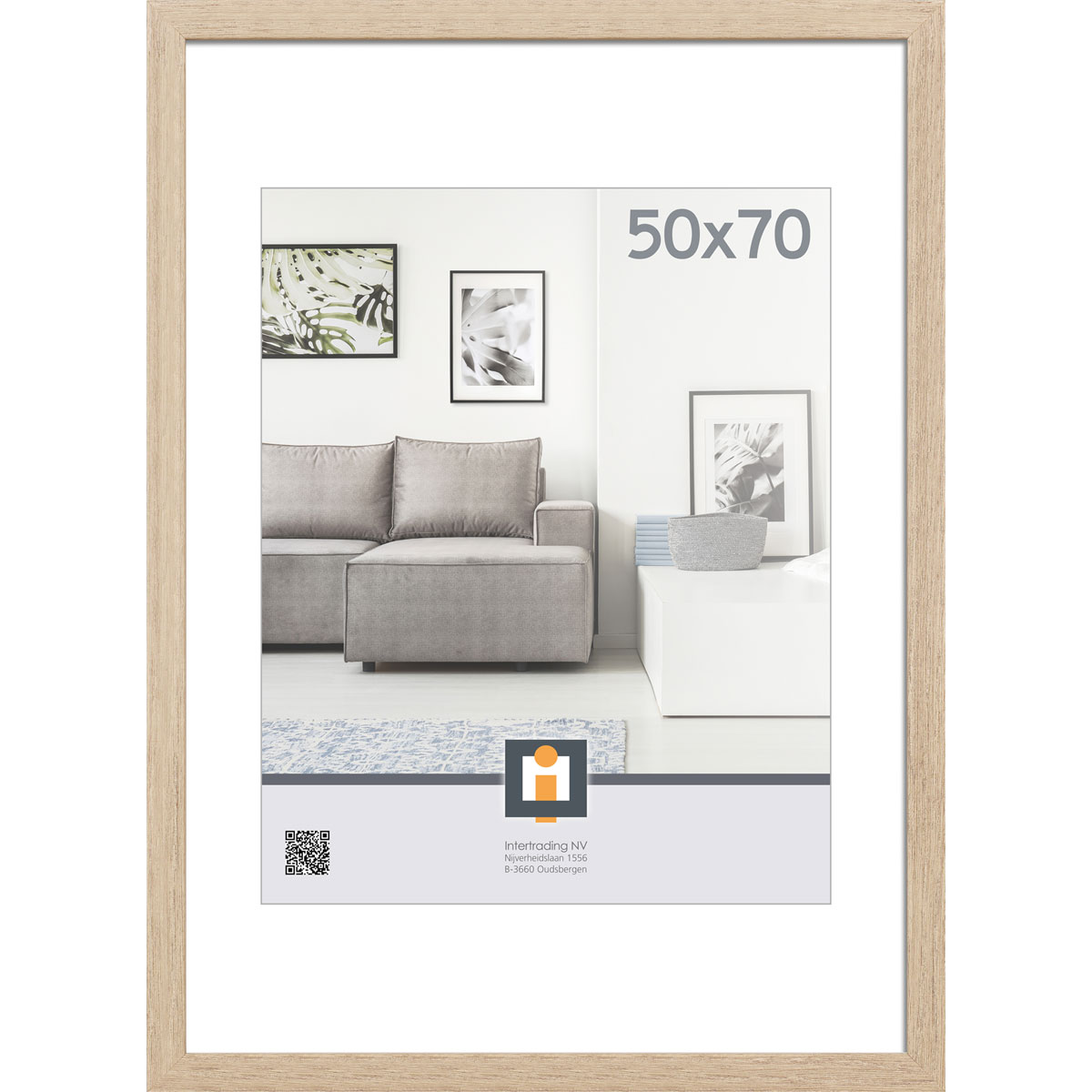 Bilderrahmen Livorno 50x70 cm Vintage Eiche