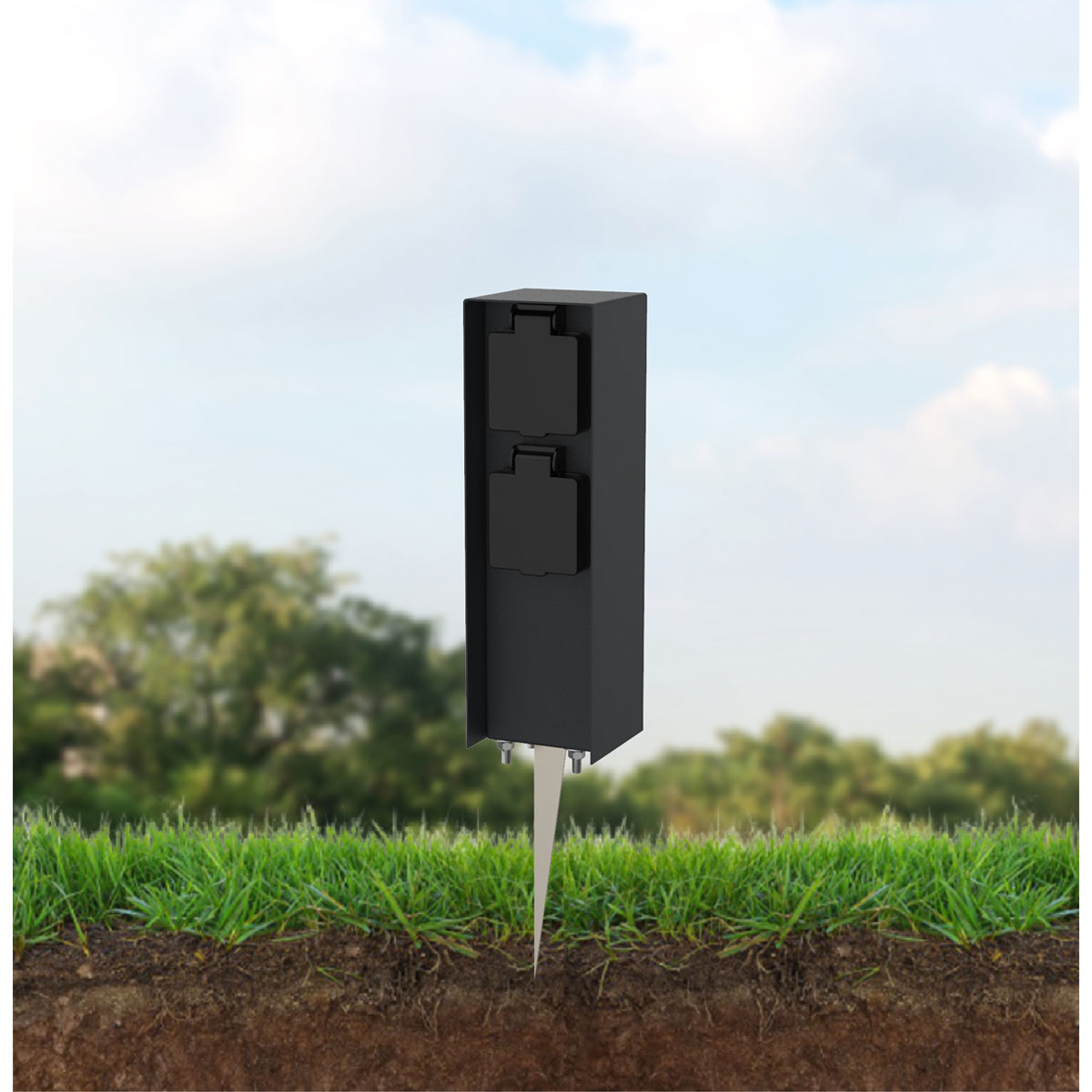 Steckdosensäule ORIO 2 fach IP44 Bild 4