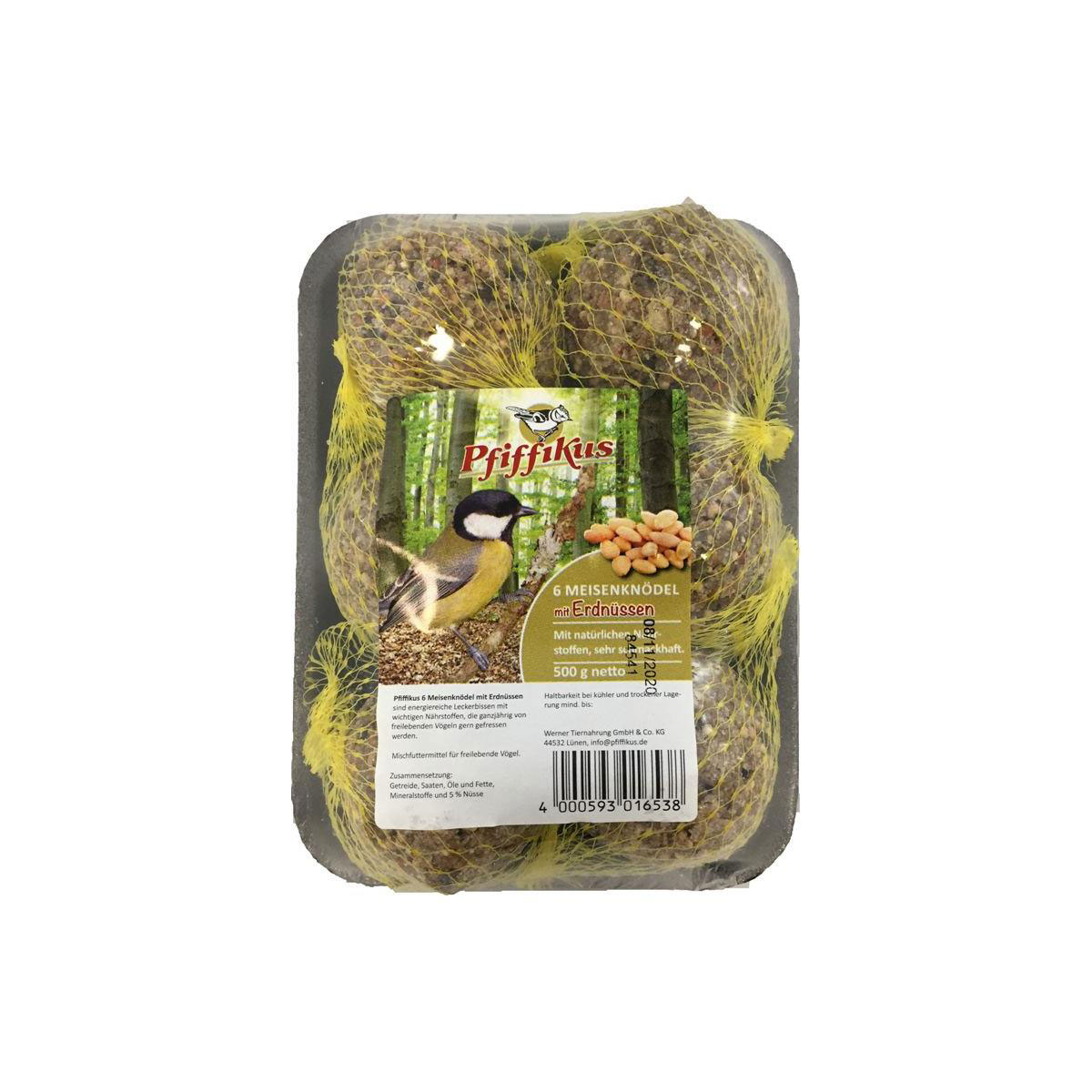 Pfiffikus Meisenknödel mit Nuss 6 Stk ohne Netz