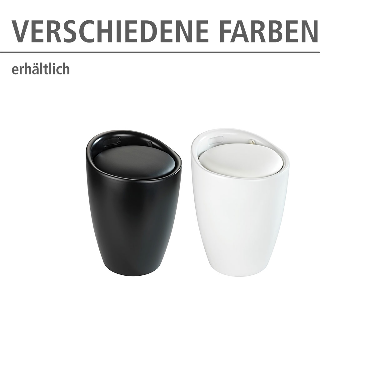 Wenko Hocker Candy weiß mit Wäschesack Bild 5