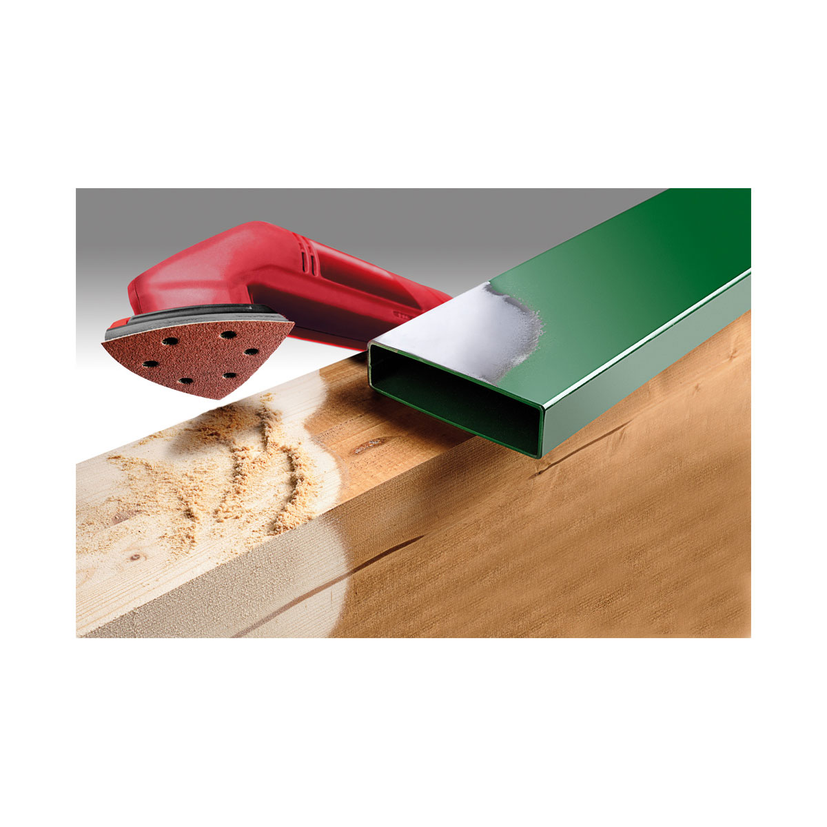 kwb  Schleifdreiecke Quick Stick Holz und Metall 93 mm K120 Bild 3