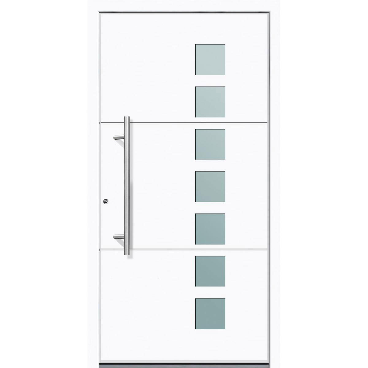 Aluminium Sicherheits-Haustür Padua Superior 60 mm grau 100 x 210 cm Anschlag links inkl Griffset Bild 1