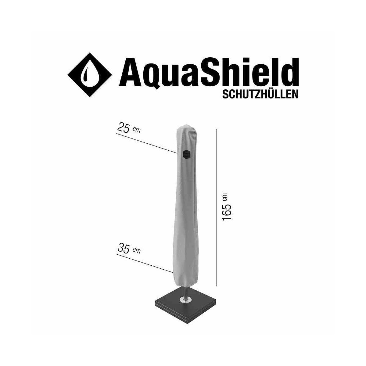 Siena Garden Schutzhülle AquaShield für Schirm 25/35 x 165 cm hellgrau Bild 2