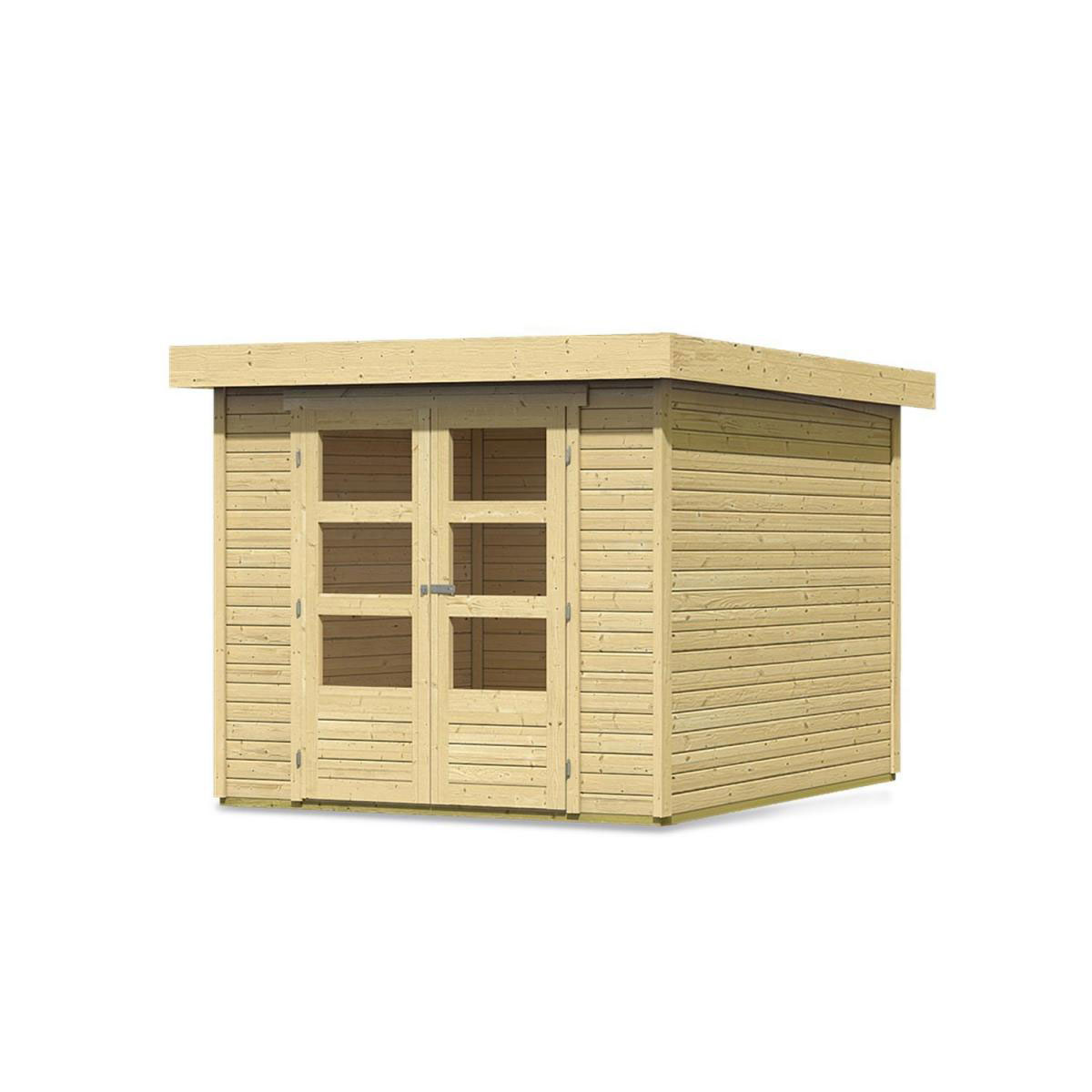 Karibu Gartenhaus Askola naturbelassen 242 x 217 x 211 cm Bild 2