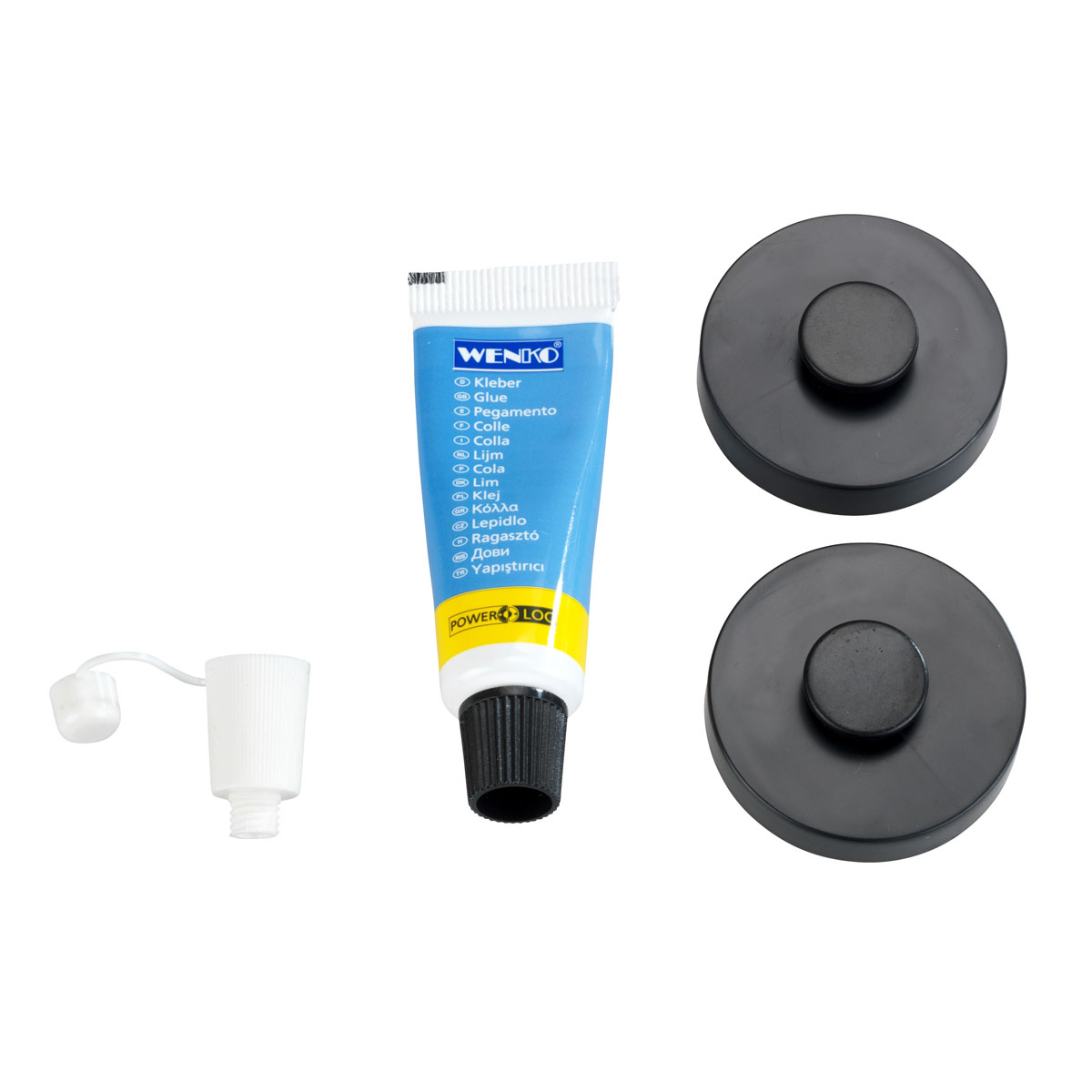Wenko Adapter Schwarz Befestigen ohne bohren Power-Loc