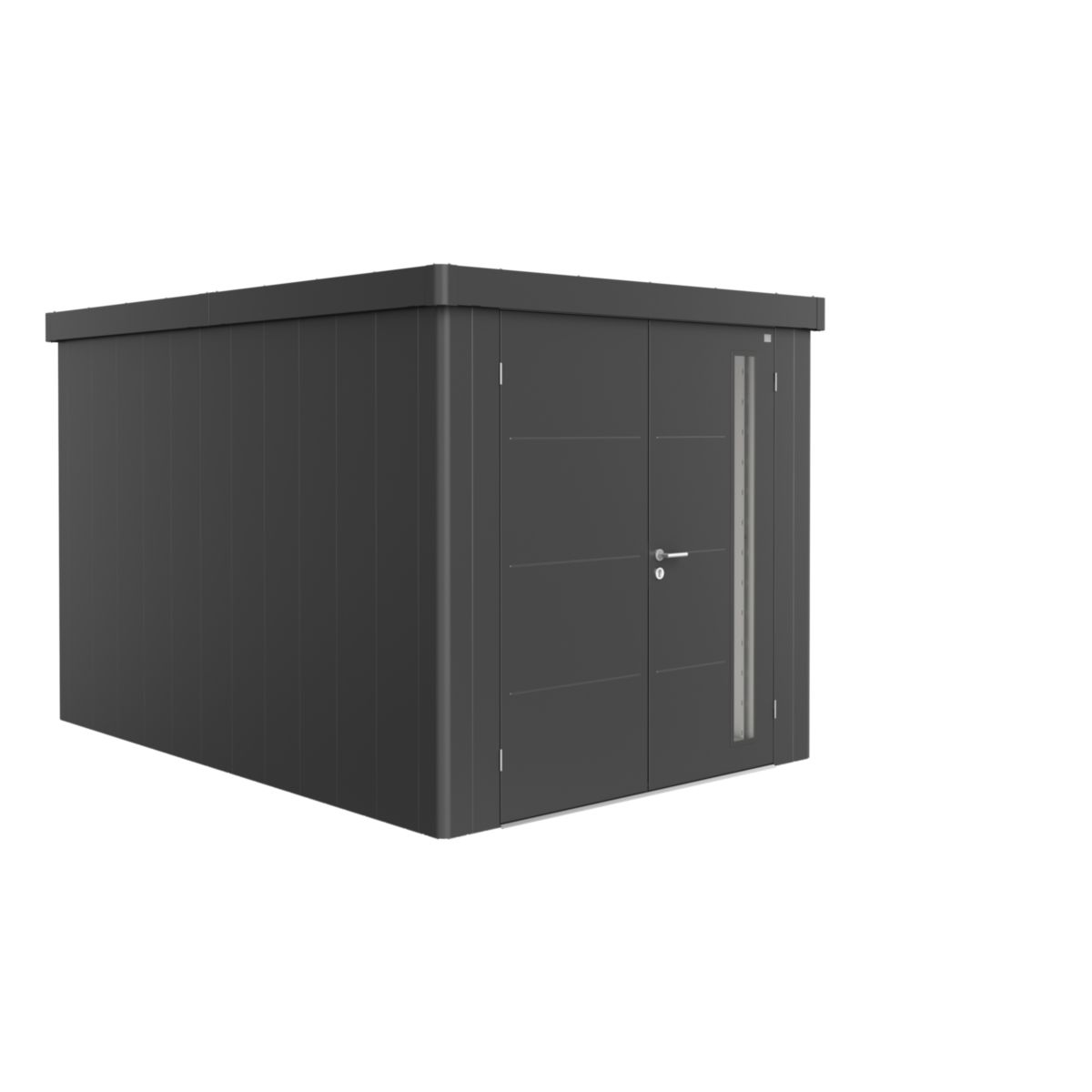 Biohort Gerätehaus Neo 4B Doppeltüre dunkelgrau-metallic
