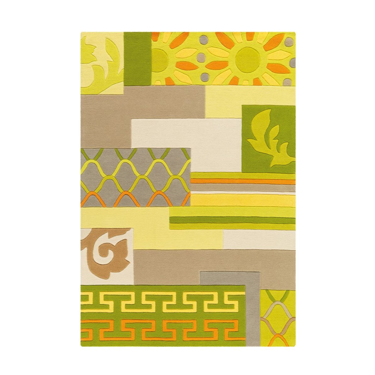 Sam 4165 Natural / Grün / Gelb 170cm x 240cm