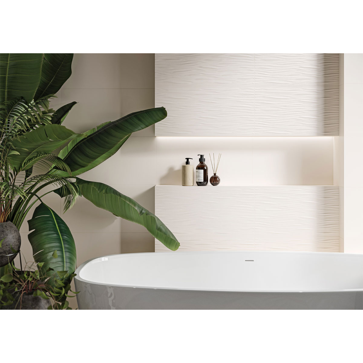 Wandfliese Margi 29,8 x 59,8 cm weiß Bild 2