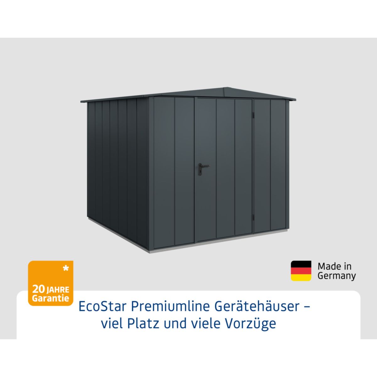 EcoStar  Gerätehaus Elegant-STyp 2RAL7016 1 flg Bild 2