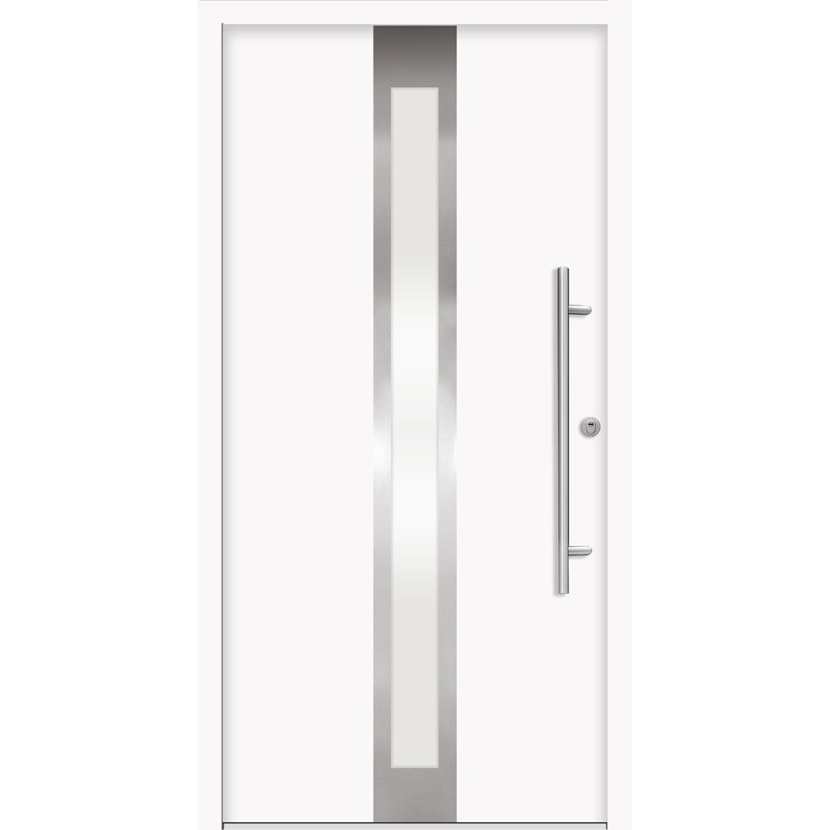 SplenDoor  Premium-Haustür Passivedoor Stockholm RC2 energiesparend einbruchsicher weiss 110 x 210 cm rechts